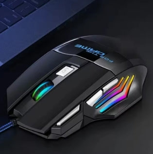 Title: 7-Button Pro Gaming Mouse - 5500 DPI, LED Optical Sensor, USB Wired